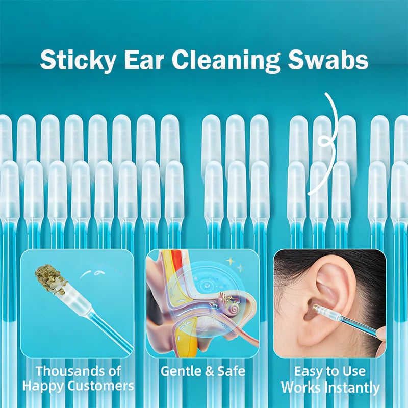 🔥Last Day 49% OFF 💦Sticky Ear Cleaning Sticks – Gentle, Visible Ear Care - A926