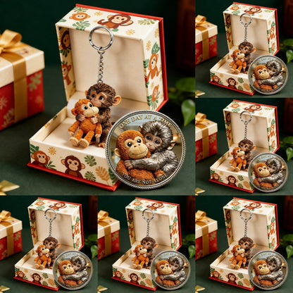 🏆Last Day 60% OFF - 🐵 3D Viral Punch Monkey Keychain with Gifts Coin💕Free Coin Gifts