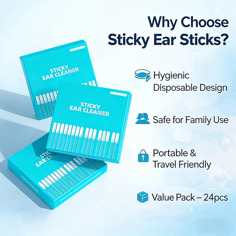 🔥Last Day 49% OFF 💦Sticky Ear Cleaning Sticks – Gentle, Visible Ear Care - A926