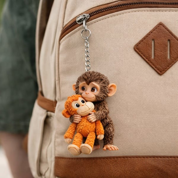 🏆Last Day 60% OFF - 🐵 3D Viral Punch Monkey Keychain with Gifts Coin💕Free Coin Gifts