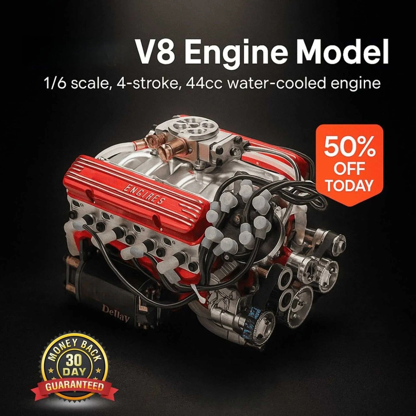 🎉Last Day Promotion 50% OFF + FREESHIPPING🔥 - Gasoline OHV V8 Small-block Engine Model Kits