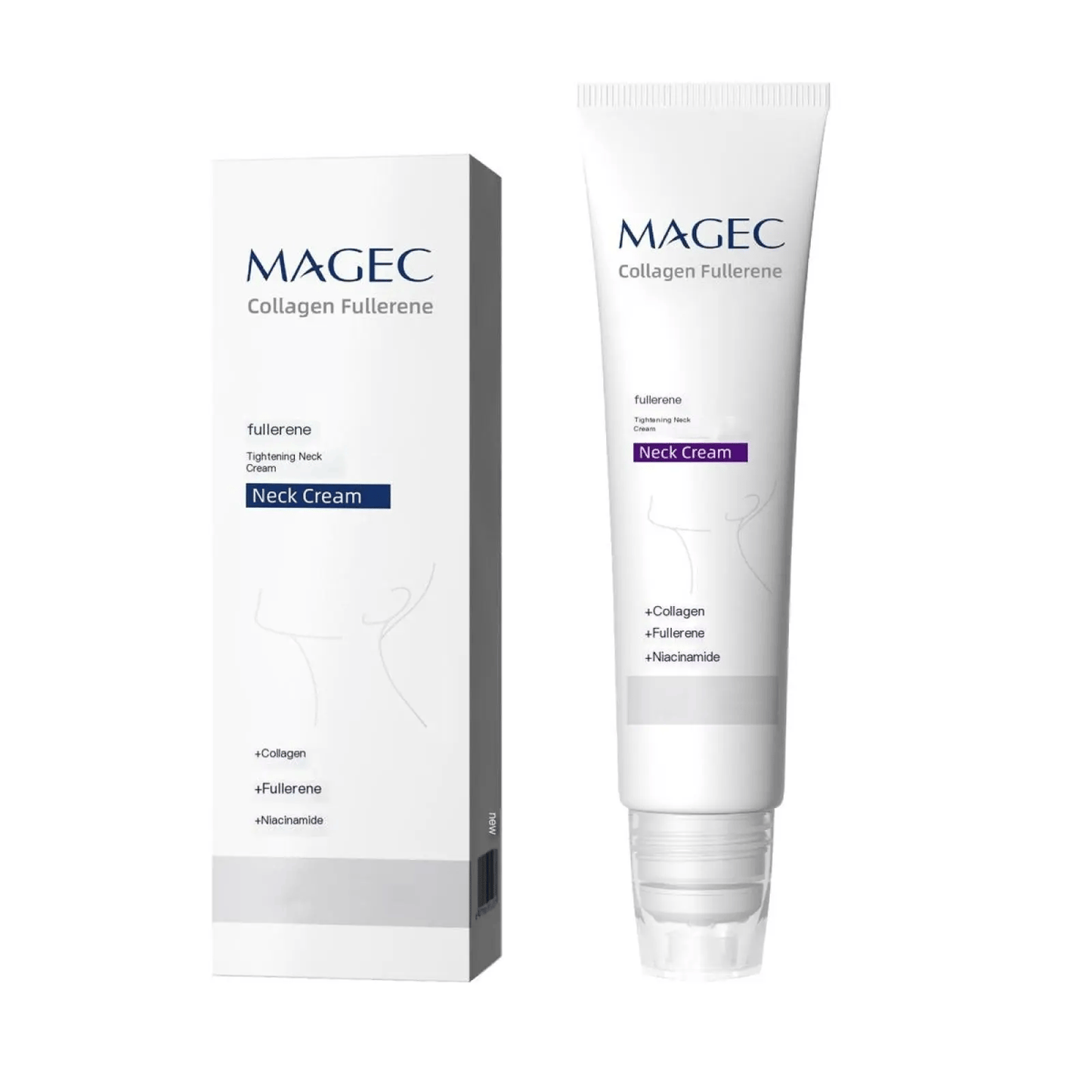 Roller Massage Neck Cream 🧴 Collagen & Hyaluronic Acid | Firms Neck, Reduces Wrinkles & Double Chin